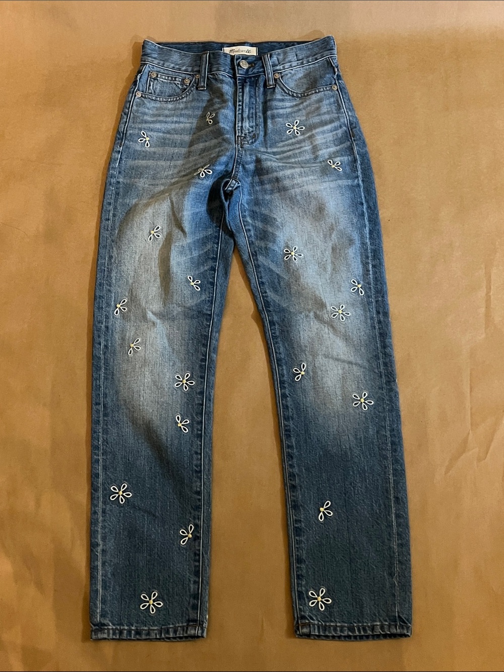 Madewell The Perfect Summer Jean Embroidered Straight-Leg Jeans